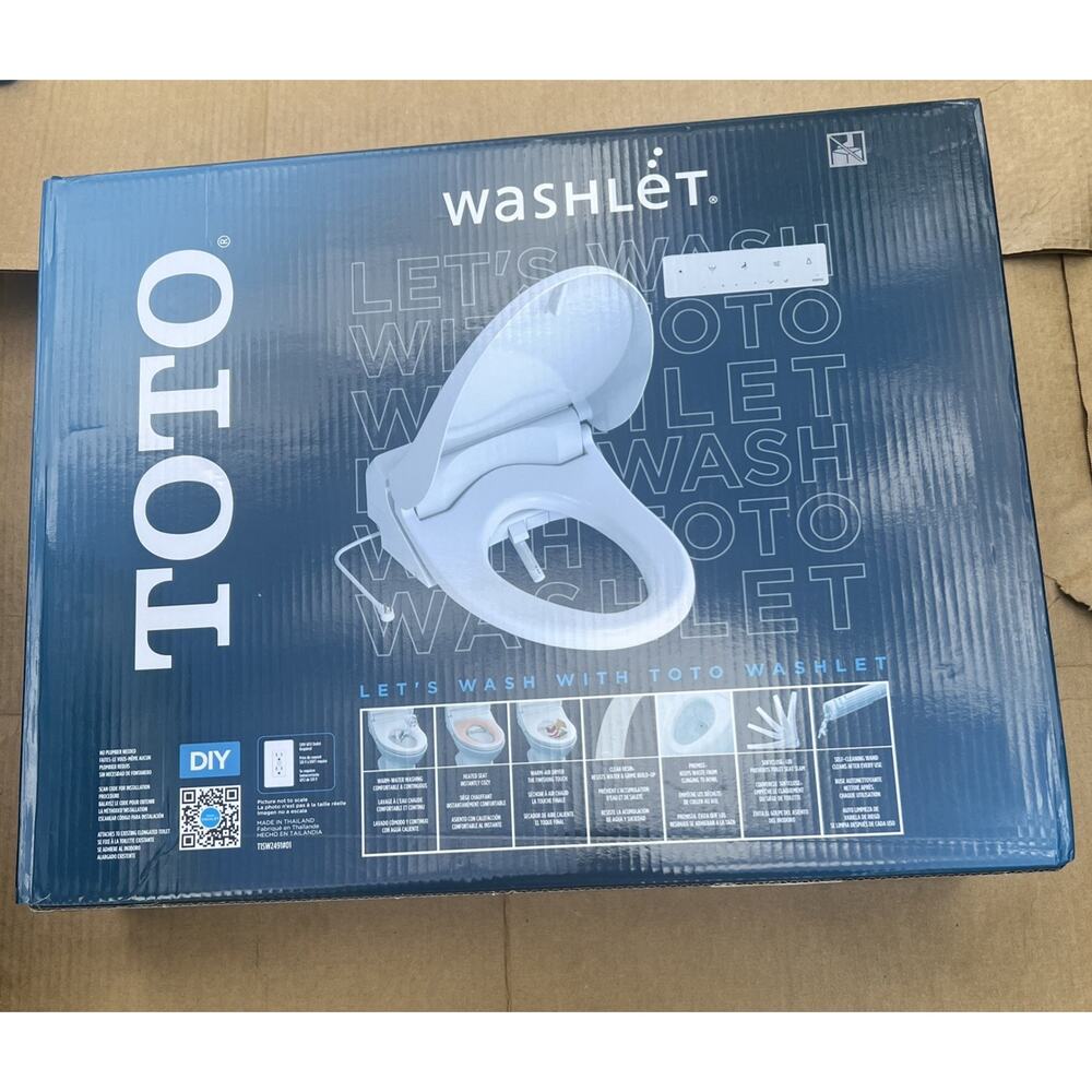 TOTO Washlet Elongated Bidet Seat with SoftClose Lid T1SW2491#01 Remote Control